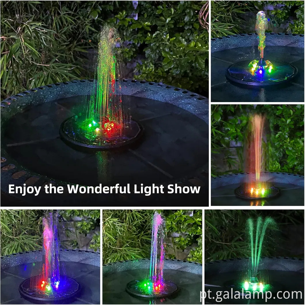 Bomba de fonte de jardim movida a energia solar ecológica para espaços tranquilos